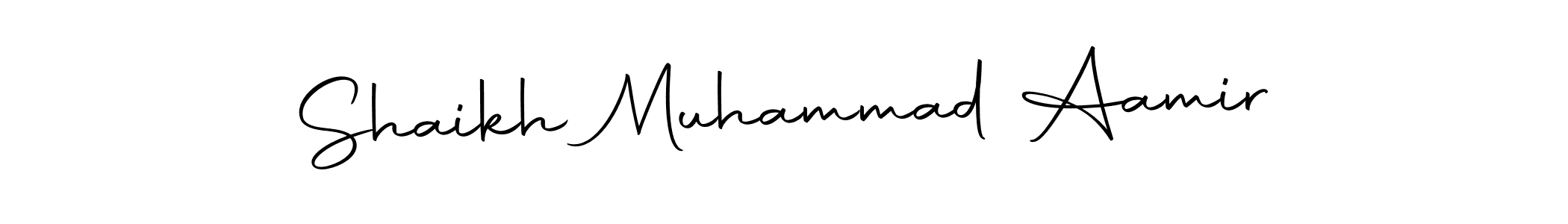 The best way (Autography-DOLnW) to make a short signature is to pick only two or three words in your name. The name Shaikh Muhammad Aamir include a total of six letters. For converting this name. Shaikh Muhammad Aamir signature style 10 images and pictures png