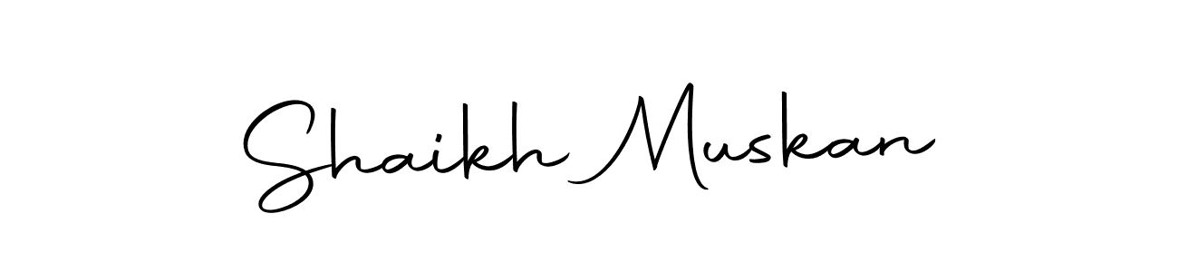 Make a beautiful signature design for name Shaikh Muskan. Use this online signature maker to create a handwritten signature for free. Shaikh Muskan signature style 10 images and pictures png