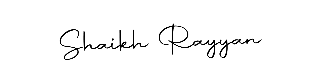 How to make Shaikh Rayyan name signature. Use Autography-DOLnW style for creating short signs online. This is the latest handwritten sign. Shaikh Rayyan signature style 10 images and pictures png