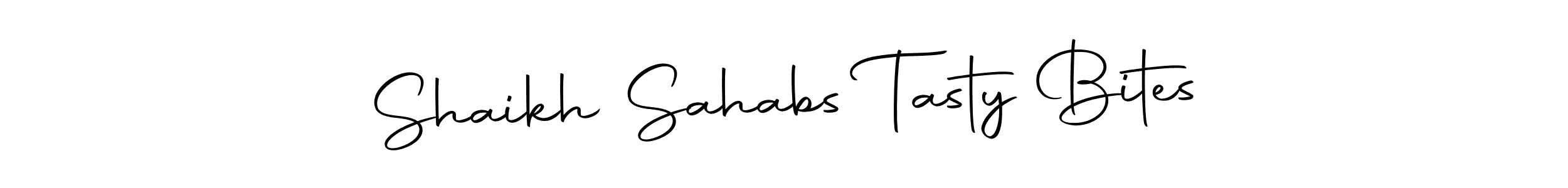 This is the best signature style for the Shaikh Sahabs Tasty Bites name. Also you like these signature font (Autography-DOLnW). Mix name signature. Shaikh Sahabs Tasty Bites signature style 10 images and pictures png