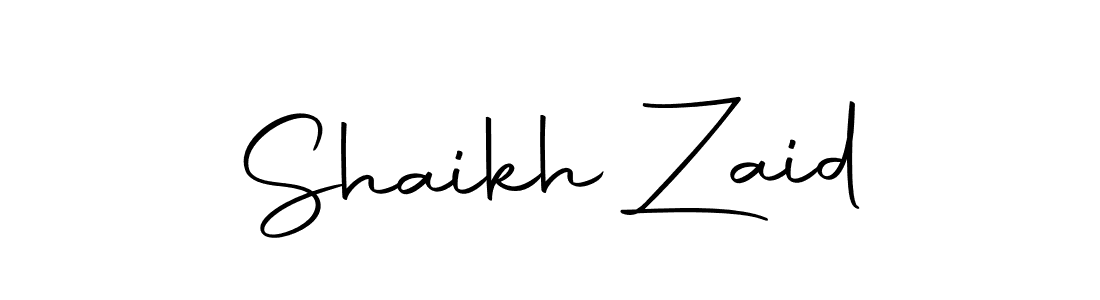 How to make Shaikh Zaid name signature. Use Autography-DOLnW style for creating short signs online. This is the latest handwritten sign. Shaikh Zaid signature style 10 images and pictures png