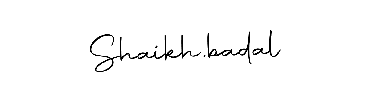 Create a beautiful signature design for name Shaikh.badal. With this signature (Autography-DOLnW) fonts, you can make a handwritten signature for free. Shaikh.badal signature style 10 images and pictures png