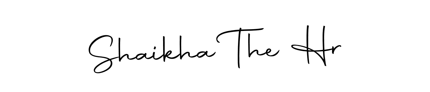 How to make Shaikha The Hr name signature. Use Autography-DOLnW style for creating short signs online. This is the latest handwritten sign. Shaikha The Hr signature style 10 images and pictures png