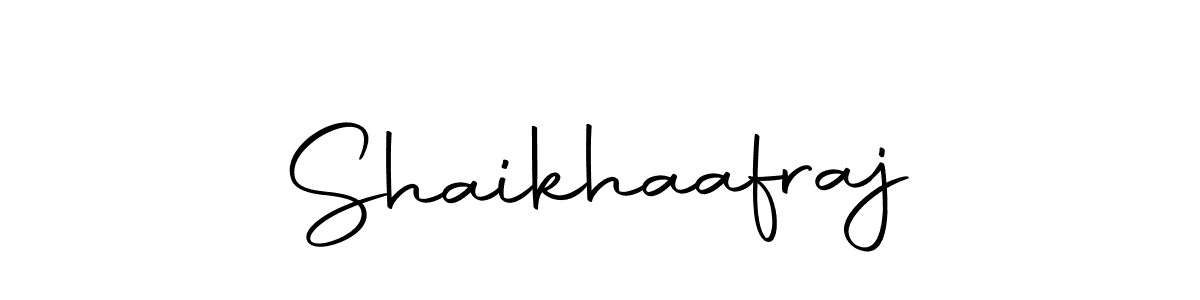 Make a beautiful signature design for name Shaikhaafraj. With this signature (Autography-DOLnW) style, you can create a handwritten signature for free. Shaikhaafraj signature style 10 images and pictures png