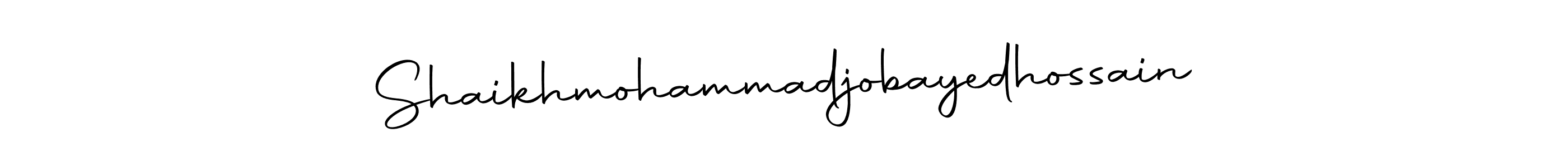 How to make Shaikhmohammadjobayedhossain name signature. Use Autography-DOLnW style for creating short signs online. This is the latest handwritten sign. Shaikhmohammadjobayedhossain signature style 10 images and pictures png