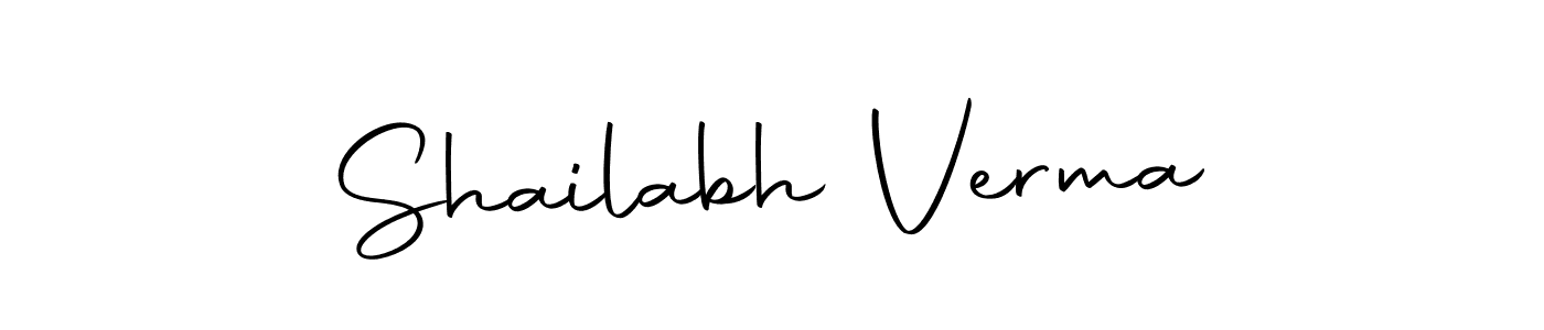 Create a beautiful signature design for name Shailabh Verma. With this signature (Autography-DOLnW) fonts, you can make a handwritten signature for free. Shailabh Verma signature style 10 images and pictures png