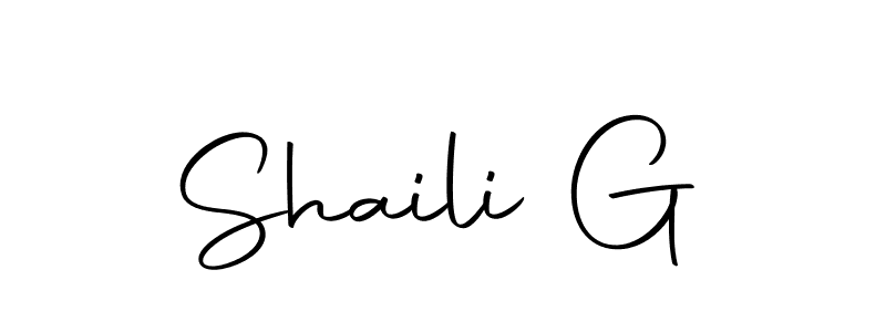 Make a beautiful signature design for name Shaili G. Use this online signature maker to create a handwritten signature for free. Shaili G signature style 10 images and pictures png