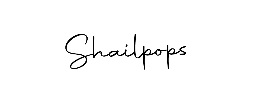 Make a beautiful signature design for name Shailpops. With this signature (Autography-DOLnW) style, you can create a handwritten signature for free. Shailpops signature style 10 images and pictures png