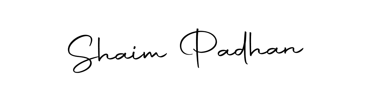 Create a beautiful signature design for name Shaim Padhan. With this signature (Autography-DOLnW) fonts, you can make a handwritten signature for free. Shaim Padhan signature style 10 images and pictures png