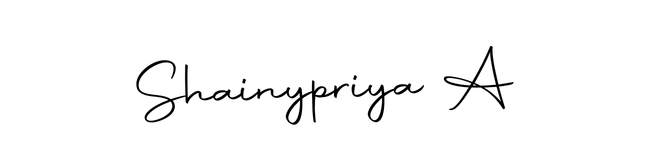 The best way (Autography-DOLnW) to make a short signature is to pick only two or three words in your name. The name Shainypriya A include a total of six letters. For converting this name. Shainypriya A signature style 10 images and pictures png