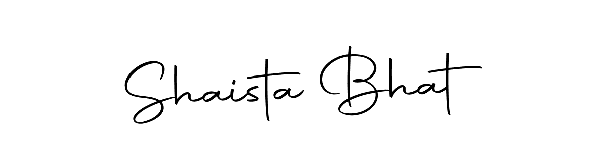 Create a beautiful signature design for name Shaista Bhat. With this signature (Autography-DOLnW) fonts, you can make a handwritten signature for free. Shaista Bhat signature style 10 images and pictures png