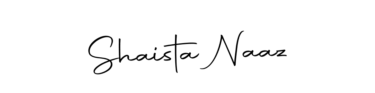 How to make Shaista Naaz name signature. Use Autography-DOLnW style for creating short signs online. This is the latest handwritten sign. Shaista Naaz signature style 10 images and pictures png