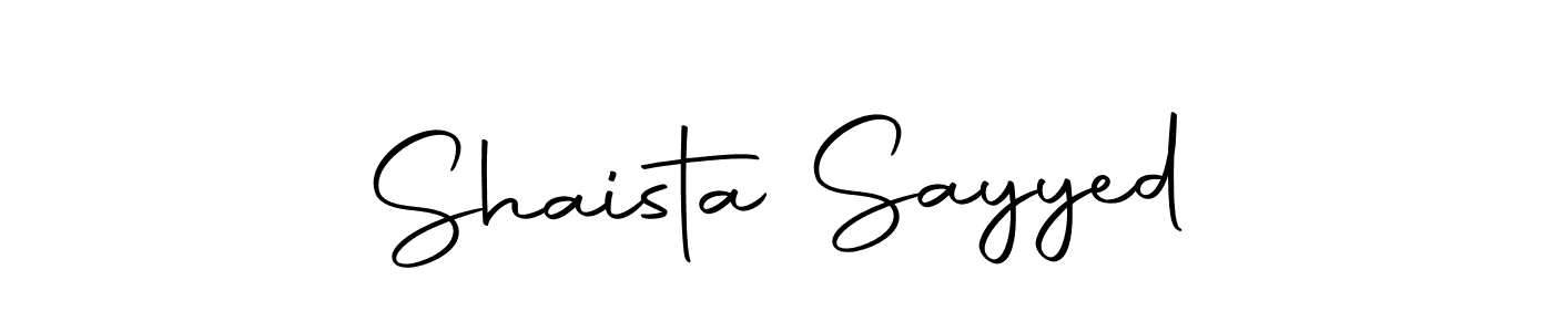 Make a beautiful signature design for name Shaista Sayyed. With this signature (Autography-DOLnW) style, you can create a handwritten signature for free. Shaista Sayyed signature style 10 images and pictures png