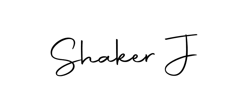 Design your own signature with our free online signature maker. With this signature software, you can create a handwritten (Autography-DOLnW) signature for name Shaker J. Shaker J signature style 10 images and pictures png