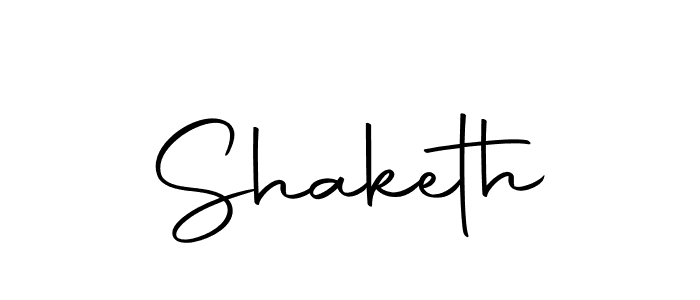 Create a beautiful signature design for name Shaketh. With this signature (Autography-DOLnW) fonts, you can make a handwritten signature for free. Shaketh signature style 10 images and pictures png