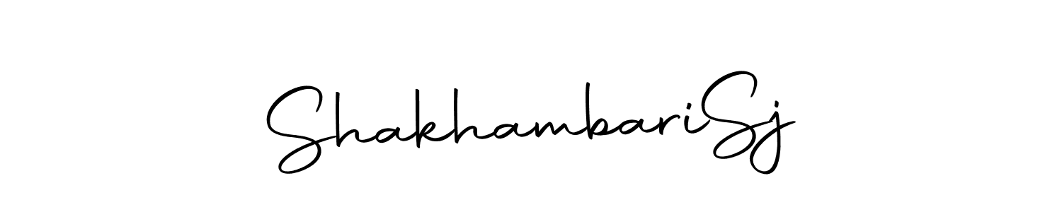 How to make Shakhambari  Sj name signature. Use Autography-DOLnW style for creating short signs online. This is the latest handwritten sign. Shakhambari  Sj signature style 10 images and pictures png