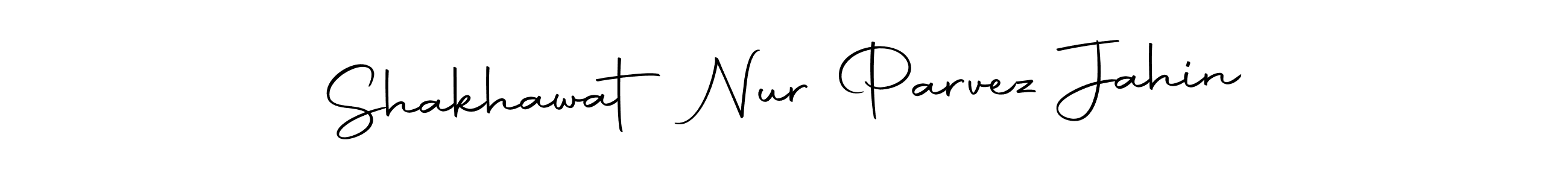 How to make Shakhawat Nur Parvez Jahin name signature. Use Autography-DOLnW style for creating short signs online. This is the latest handwritten sign. Shakhawat Nur Parvez Jahin signature style 10 images and pictures png