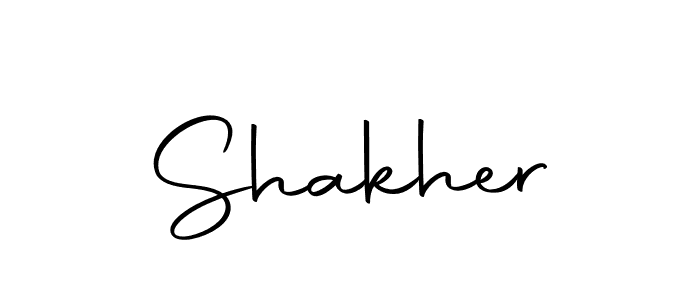 Design your own signature with our free online signature maker. With this signature software, you can create a handwritten (Autography-DOLnW) signature for name Shakher. Shakher signature style 10 images and pictures png