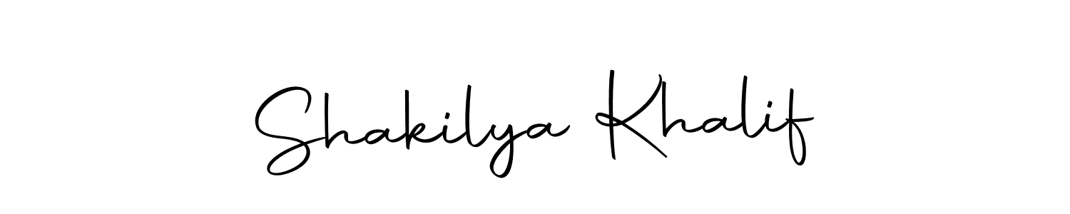 Make a beautiful signature design for name Shakilya Khalif. Use this online signature maker to create a handwritten signature for free. Shakilya Khalif signature style 10 images and pictures png