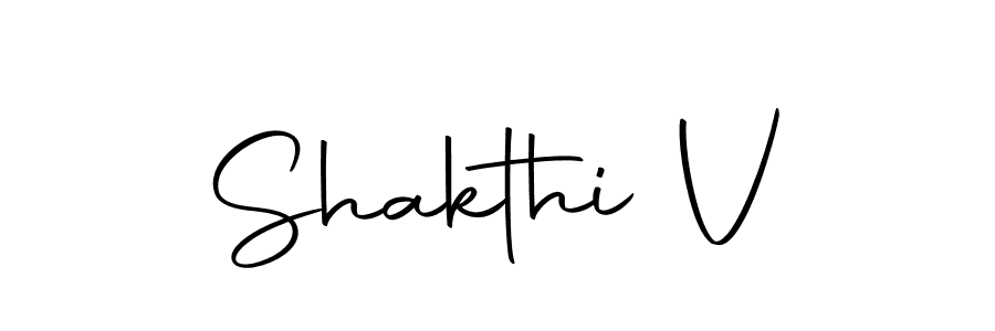 Design your own signature with our free online signature maker. With this signature software, you can create a handwritten (Autography-DOLnW) signature for name Shakthi V. Shakthi V signature style 10 images and pictures png