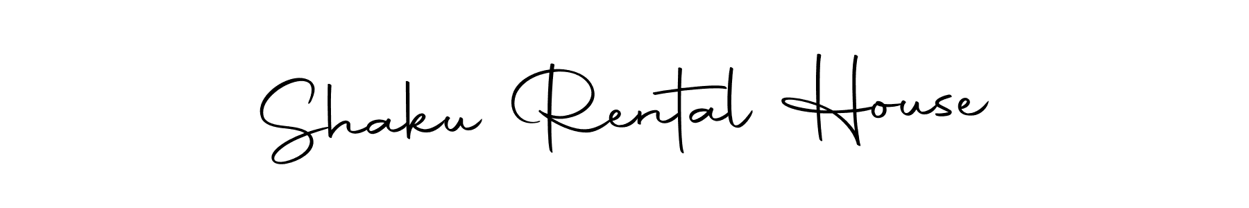 Create a beautiful signature design for name Shaku Rental House. With this signature (Autography-DOLnW) fonts, you can make a handwritten signature for free. Shaku Rental House signature style 10 images and pictures png