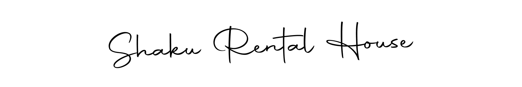 Create a beautiful signature design for name Shaku Rental House. With this signature (Autography-DOLnW) fonts, you can make a handwritten signature for free. Shaku Rental House signature style 10 images and pictures png