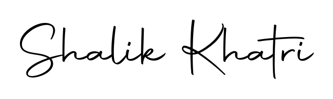 A sleek calligraphic signature for name Shalik Khatri utilizing Autography-DOLnW styling. Great for adding personal signatures to photos and art. Shalik Khatri signature style 10 images and pictures png