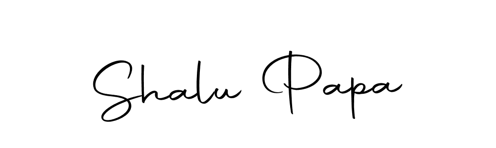 Create a beautiful signature design for name Shalu Papa. With this signature (Autography-DOLnW) fonts, you can make a handwritten signature for free. Shalu Papa signature style 10 images and pictures png