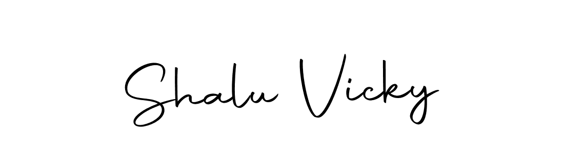 Shalu Vicky stylish signature style. Best Handwritten Sign (Autography-DOLnW) for my name. Handwritten Signature Collection Ideas for my name Shalu Vicky. Shalu Vicky signature style 10 images and pictures png