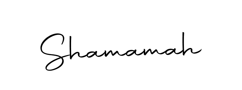 You should practise on your own different ways (Autography-DOLnW) to write your name (Shamamah) in signature. don't let someone else do it for you. Shamamah signature style 10 images and pictures png