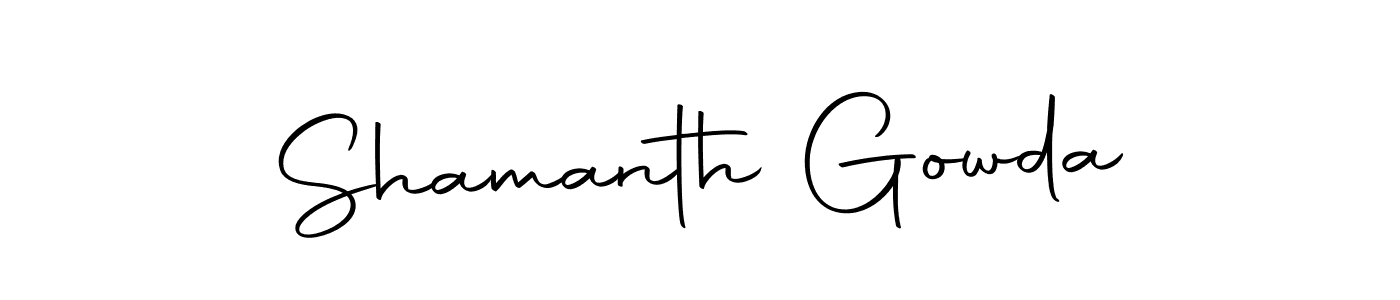 Design your own signature with our free online signature maker. With this signature software, you can create a handwritten (Autography-DOLnW) signature for name Shamanth Gowda. Shamanth Gowda signature style 10 images and pictures png