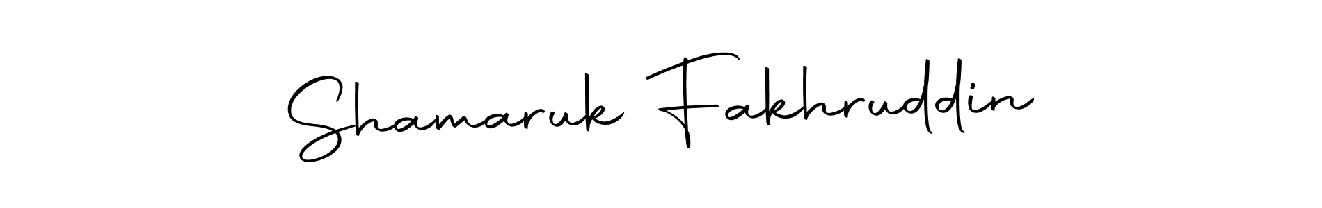 Make a short Shamaruk Fakhruddin signature style. Manage your documents anywhere anytime using Autography-DOLnW. Create and add eSignatures, submit forms, share and send files easily. Shamaruk Fakhruddin signature style 10 images and pictures png