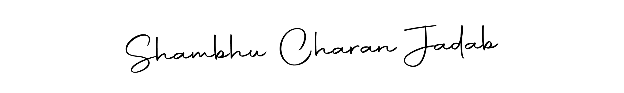 if you are searching for the best signature style for your name Shambhu Charan Jadab. so please give up your signature search. here we have designed multiple signature styles  using Autography-DOLnW. Shambhu Charan Jadab signature style 10 images and pictures png