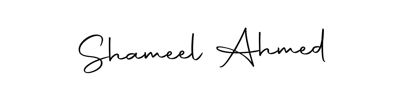 Shameel Ahmed stylish signature style. Best Handwritten Sign (Autography-DOLnW) for my name. Handwritten Signature Collection Ideas for my name Shameel Ahmed. Shameel Ahmed signature style 10 images and pictures png