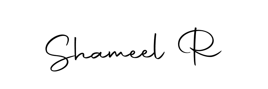 Similarly Autography-DOLnW is the best handwritten signature design. Signature creator online .You can use it as an online autograph creator for name Shameel R. Shameel R signature style 10 images and pictures png