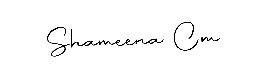 Make a beautiful signature design for name Shameena Cm. With this signature (Autography-DOLnW) style, you can create a handwritten signature for free. Shameena Cm signature style 10 images and pictures png