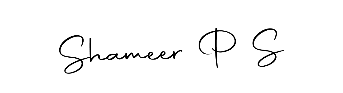 Also we have Shameer P S name is the best signature style. Create professional handwritten signature collection using Autography-DOLnW autograph style. Shameer P S signature style 10 images and pictures png