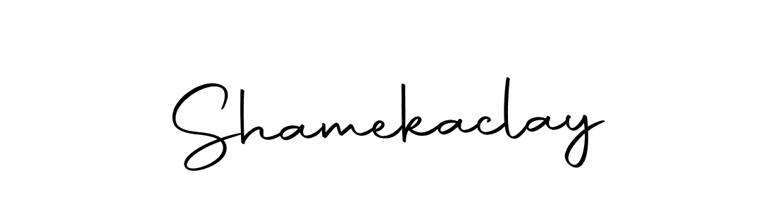 The best way (Autography-DOLnW) to make a short signature is to pick only two or three words in your name. The name Shamekaclay include a total of six letters. For converting this name. Shamekaclay signature style 10 images and pictures png