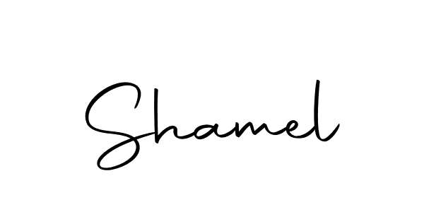 Make a beautiful signature design for name Shamel. With this signature (Autography-DOLnW) style, you can create a handwritten signature for free. Shamel signature style 10 images and pictures png