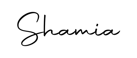 Practice writing Shamia with the flow of Autography-DOLnW lettering. A fantastic source of inspiration for developing your personal signature style. Shamia signature style 10 images and pictures png