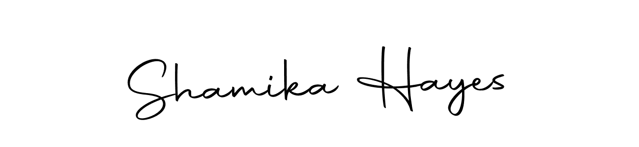 if you are searching for the best signature style for your name Shamika Hayes. so please give up your signature search. here we have designed multiple signature styles  using Autography-DOLnW. Shamika Hayes signature style 10 images and pictures png