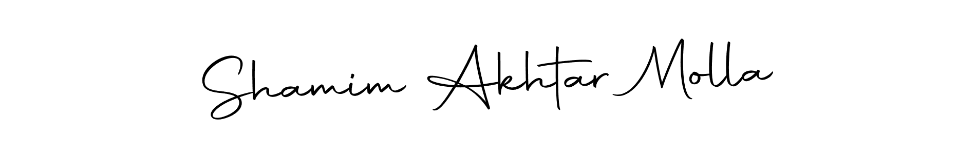 The best way (Autography-DOLnW) to make a short signature is to pick only two or three words in your name. The name Shamim Akhtar Molla include a total of six letters. For converting this name. Shamim Akhtar Molla signature style 10 images and pictures png