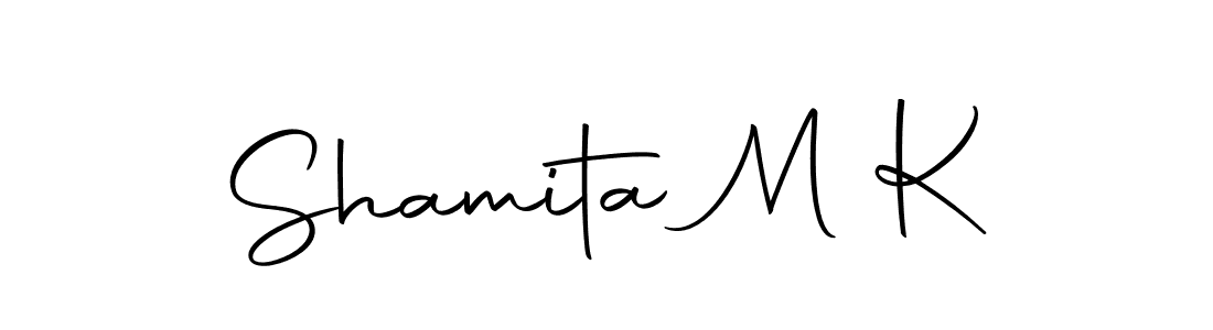 Shamita M K stylish signature style. Best Handwritten Sign (Autography-DOLnW) for my name. Handwritten Signature Collection Ideas for my name Shamita M K. Shamita M K signature style 10 images and pictures png