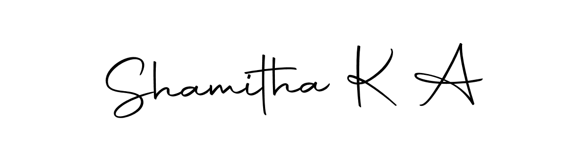 Shamitha K A stylish signature style. Best Handwritten Sign (Autography-DOLnW) for my name. Handwritten Signature Collection Ideas for my name Shamitha K A. Shamitha K A signature style 10 images and pictures png