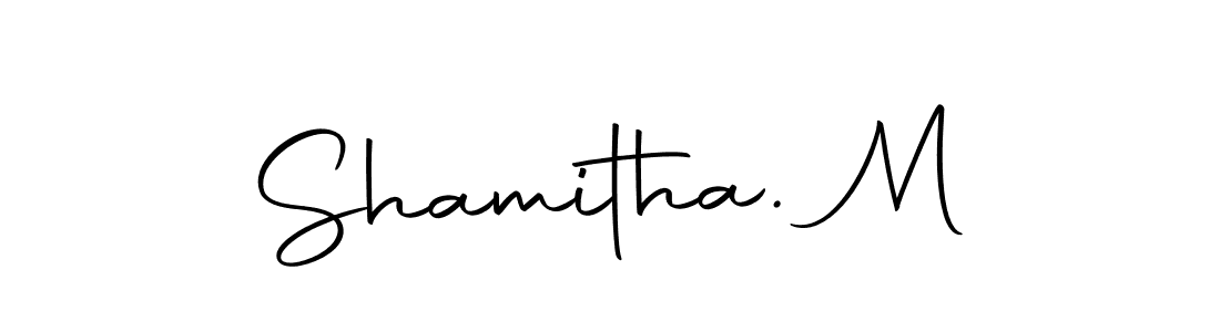 How to make Shamitha. M name signature. Use Autography-DOLnW style for creating short signs online. This is the latest handwritten sign. Shamitha. M signature style 10 images and pictures png