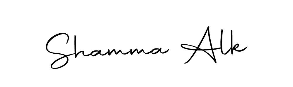 How to make Shamma Alk name signature. Use Autography-DOLnW style for creating short signs online. This is the latest handwritten sign. Shamma Alk signature style 10 images and pictures png