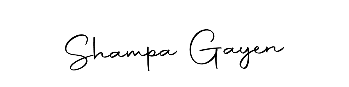 How to make Shampa Gayen name signature. Use Autography-DOLnW style for creating short signs online. This is the latest handwritten sign. Shampa Gayen signature style 10 images and pictures png