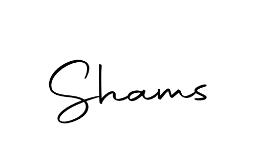 Use a signature maker to create a handwritten signature online. With this signature software, you can design (Autography-DOLnW) your own signature for name Shams. Shams signature style 10 images and pictures png