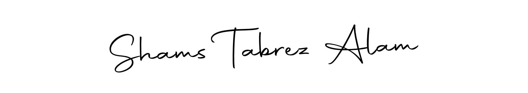 How to make Shams Tabrez Alam name signature. Use Autography-DOLnW style for creating short signs online. This is the latest handwritten sign. Shams Tabrez Alam signature style 10 images and pictures png