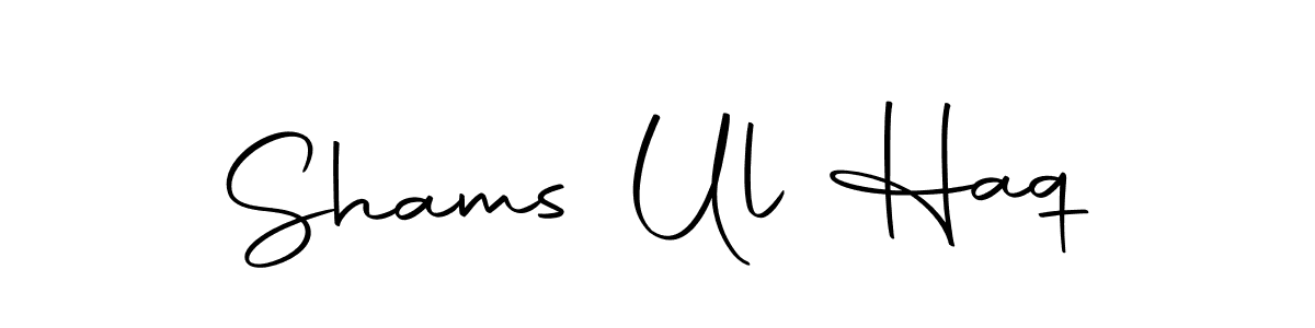 How to make Shams Ul Haq name signature. Use Autography-DOLnW style for creating short signs online. This is the latest handwritten sign. Shams Ul Haq signature style 10 images and pictures png